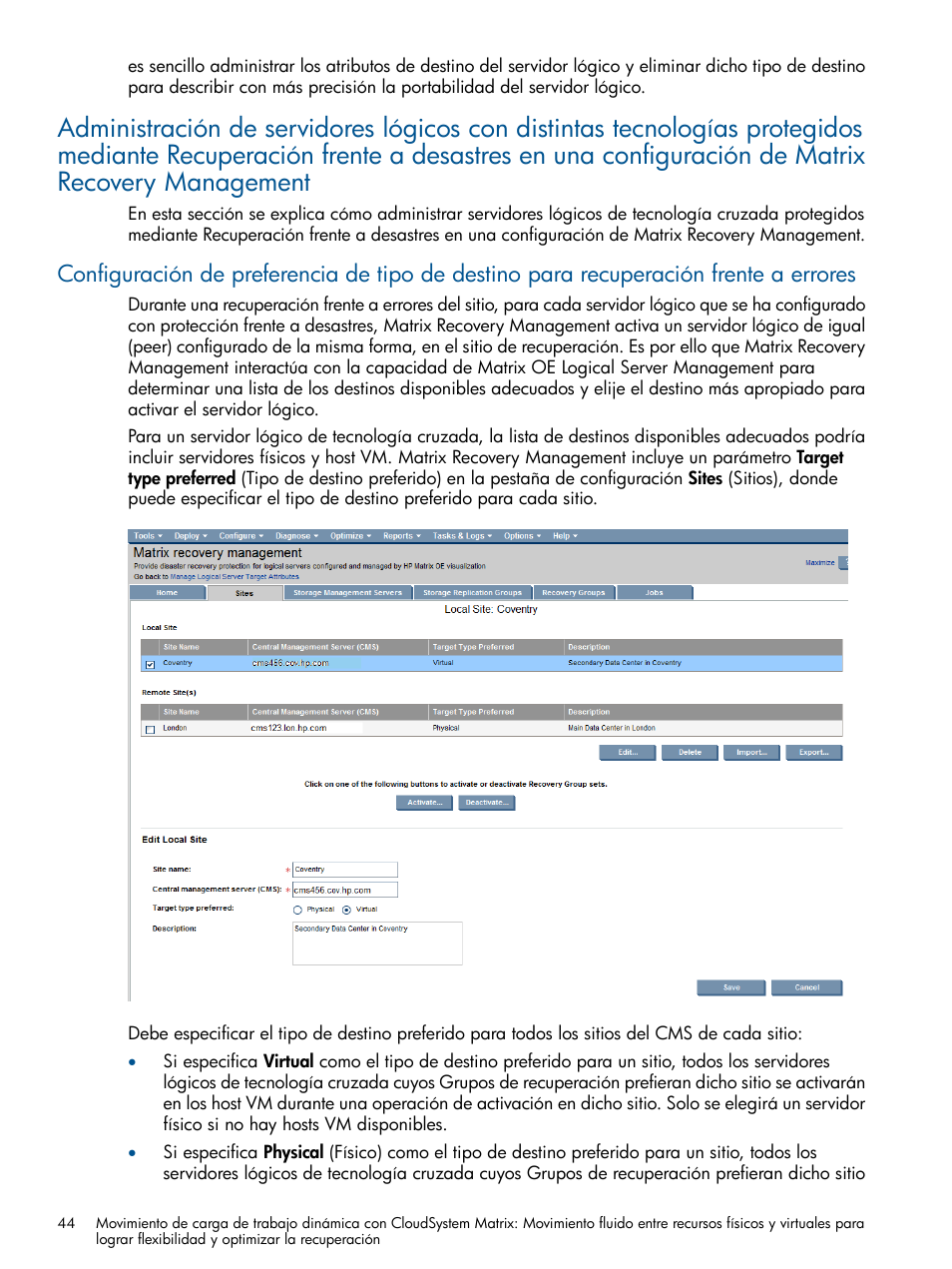 HP Software HP Matrix Operating Environment User Manual | Page 44 / 65