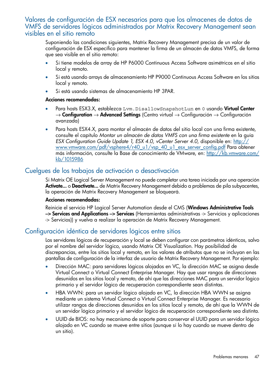 HP Software HP Matrix Operating Environment User Manual | Page 47 / 65