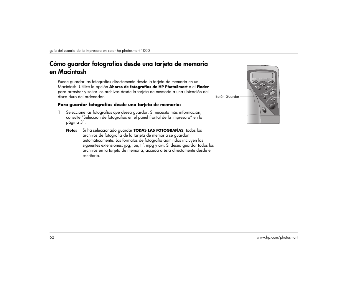 HP Impresora HP Photosmart p1000 1000 User Manual | Page 68 / 126