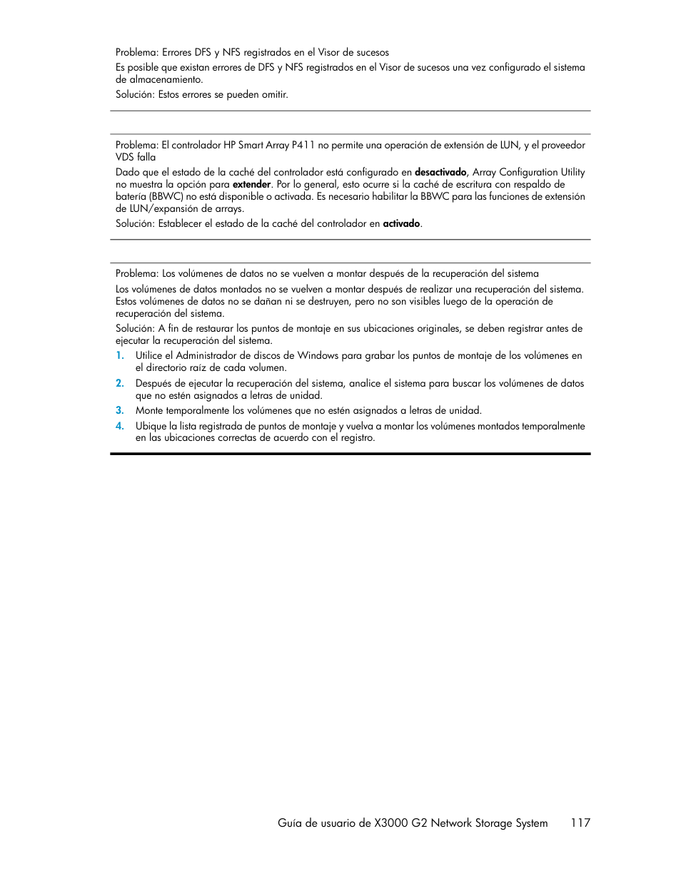 HP Sistemas de almacenamiento de red HP X1000 User Manual | Page 117 / 152