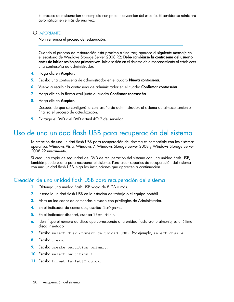 HP Sistemas de almacenamiento de red HP X1000 User Manual | Page 120 / 152