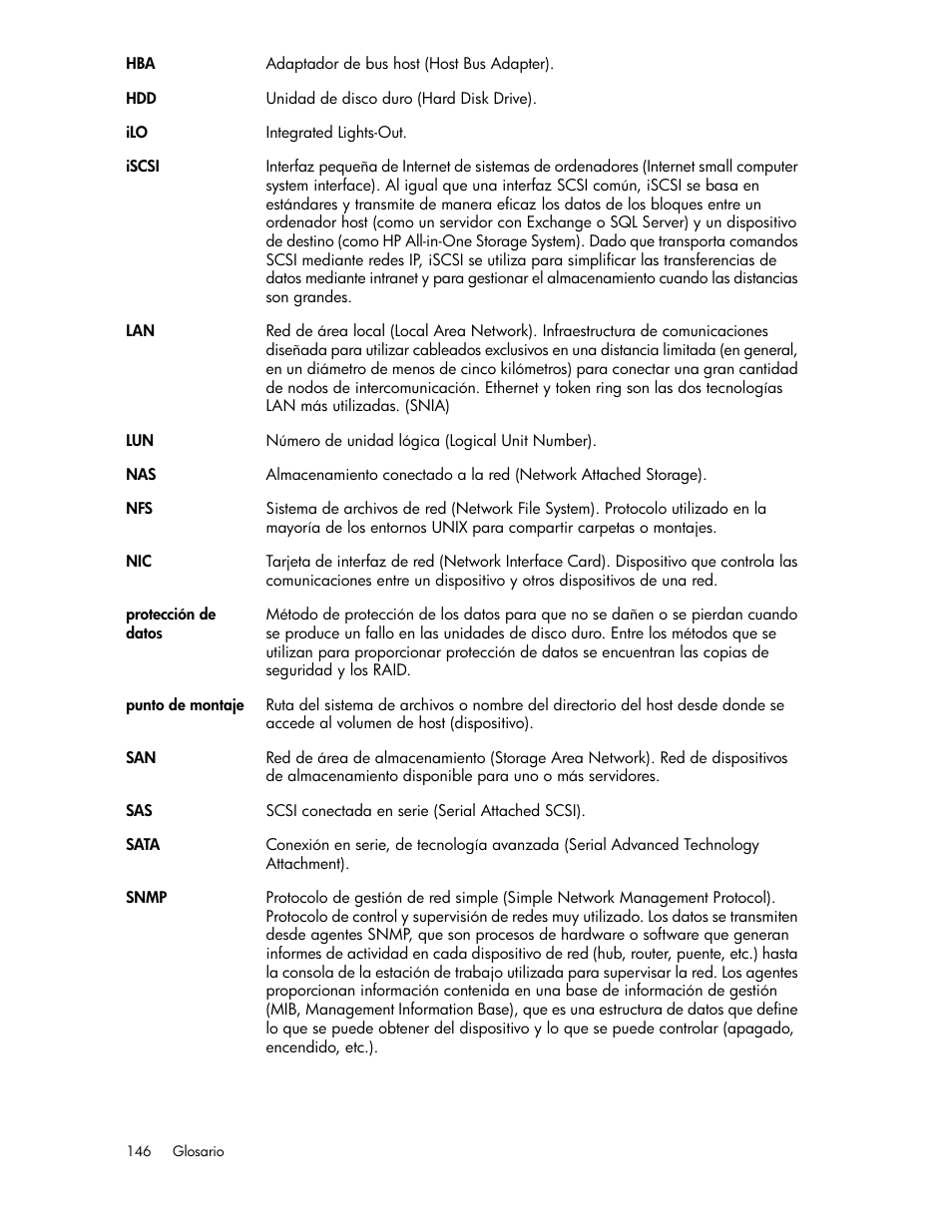 HP Sistemas de almacenamiento de red HP X1000 User Manual | Page 146 / 152