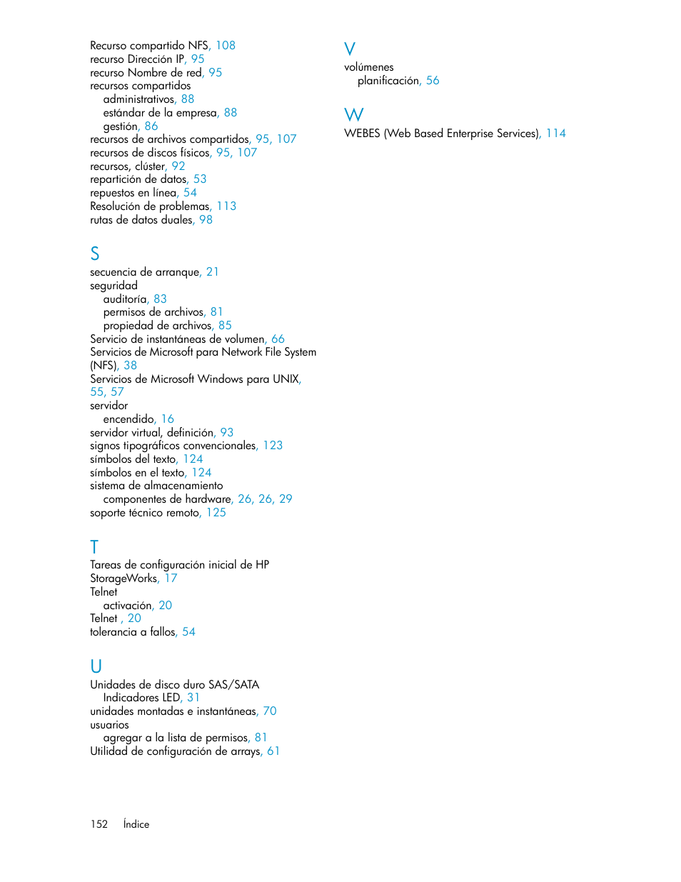 HP Sistemas de almacenamiento de red HP X1000 User Manual | Page 152 / 152