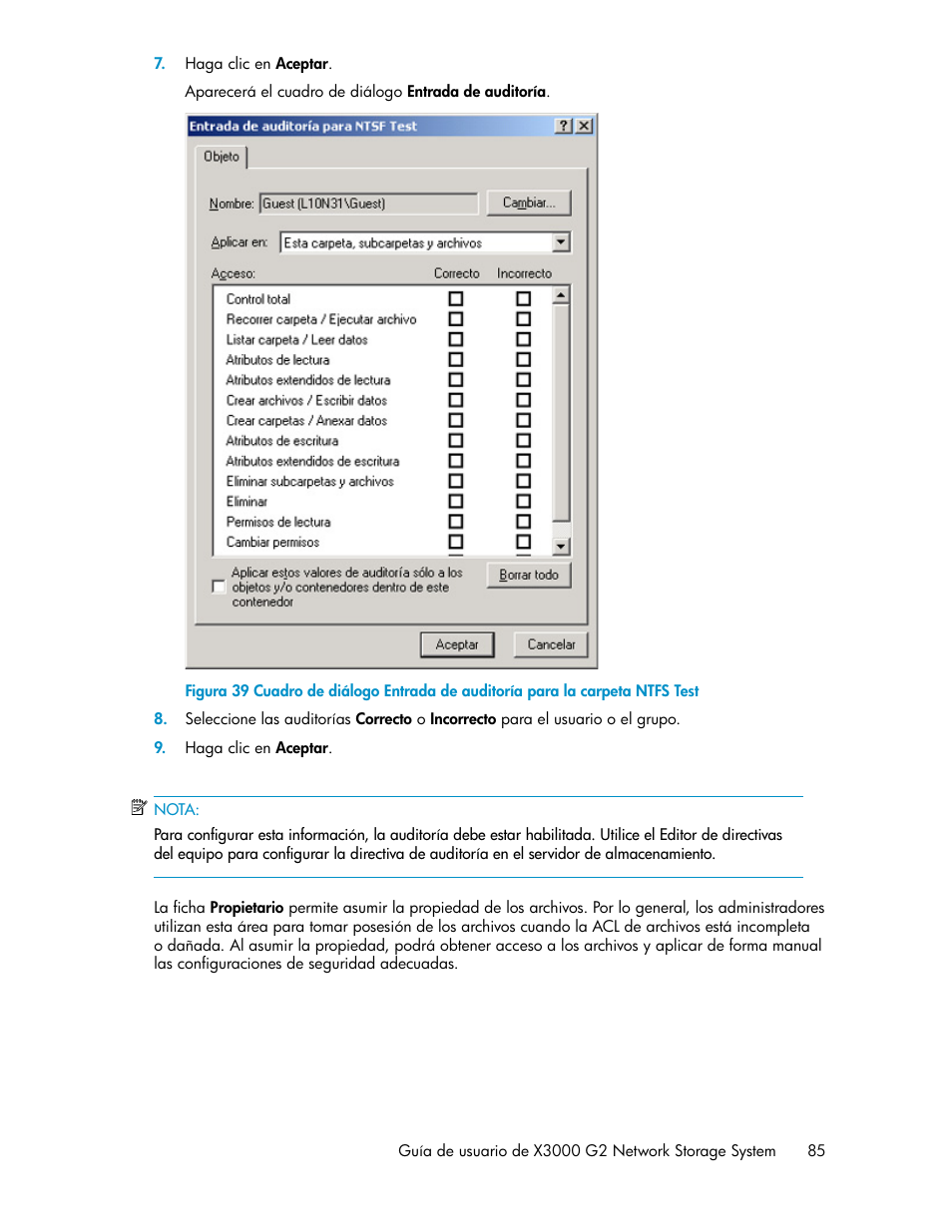 HP Sistemas de almacenamiento de red HP X1000 User Manual | Page 85 / 152