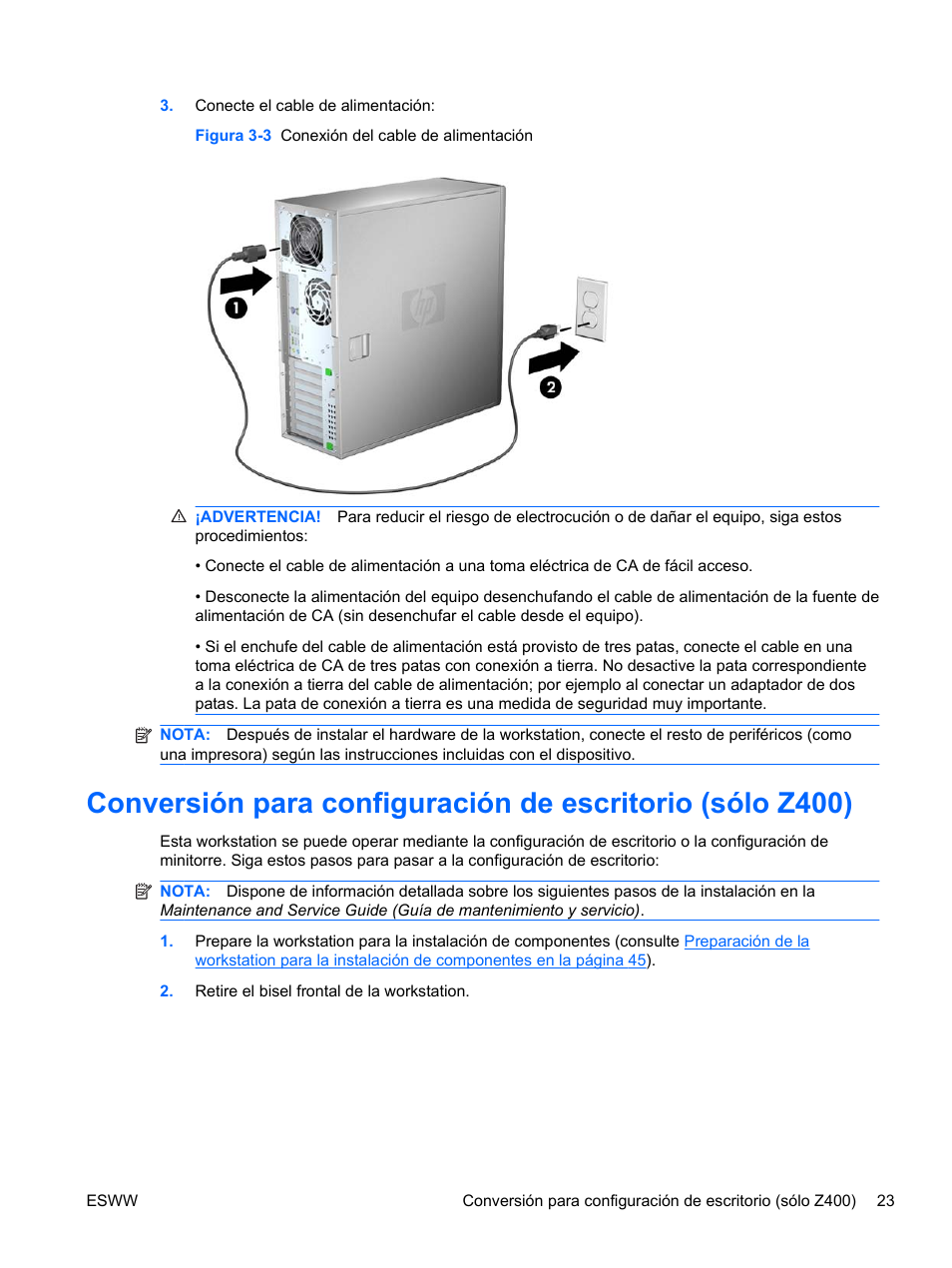 HP Estación de trabajo HP Z600 User Manual | Page 31 / 78