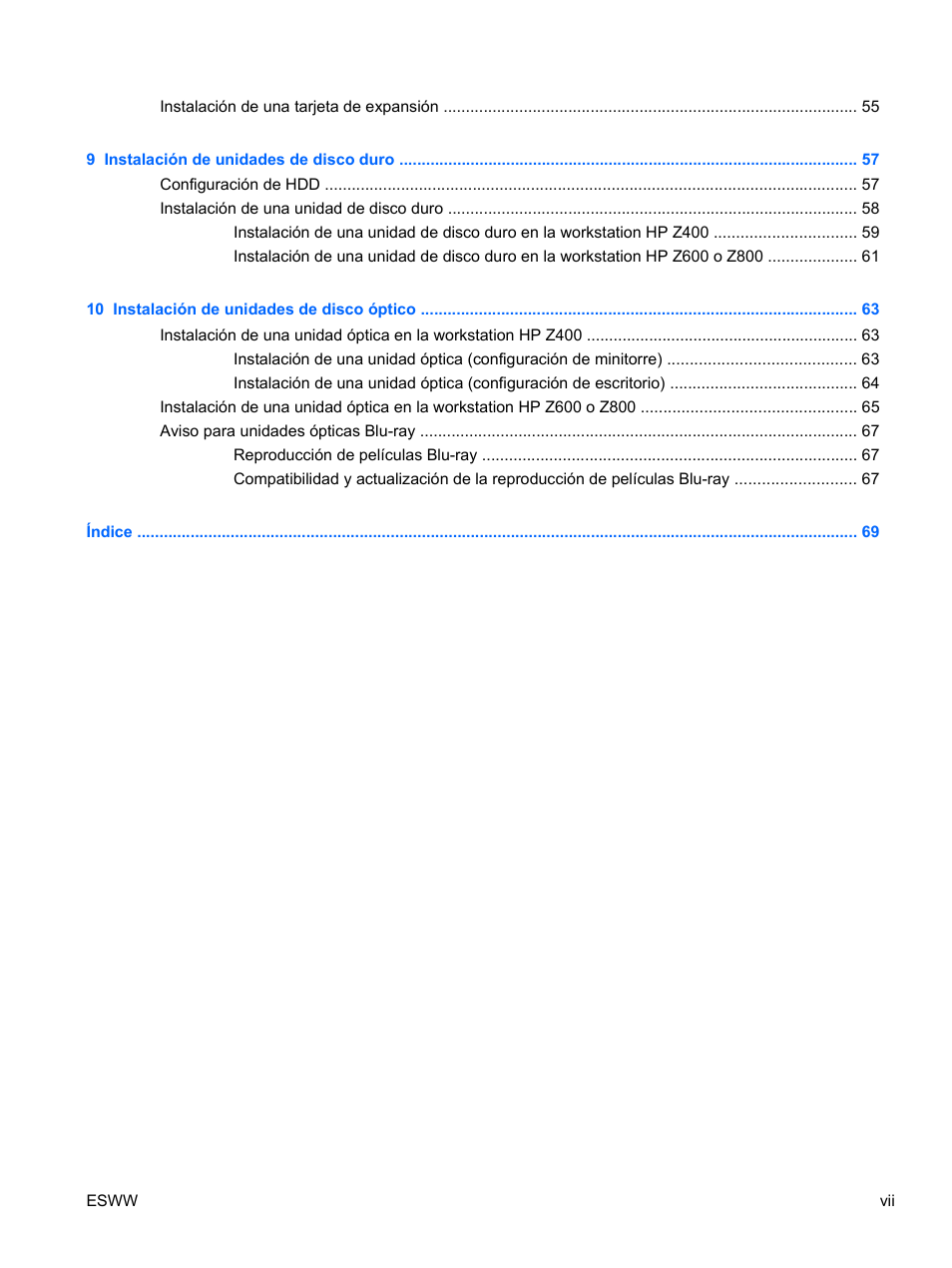 HP Estación de trabajo HP Z600 User Manual | Page 7 / 78