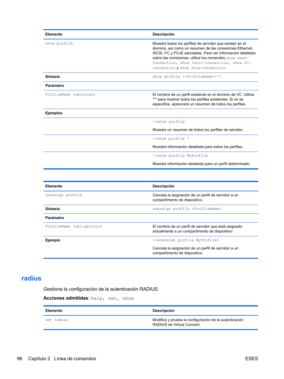 Radius | HP Módulo Ethernet de conexión virtual HP Flex-10 10Gb para BladeSystem clase-c User Manual | Page 103 / 221
