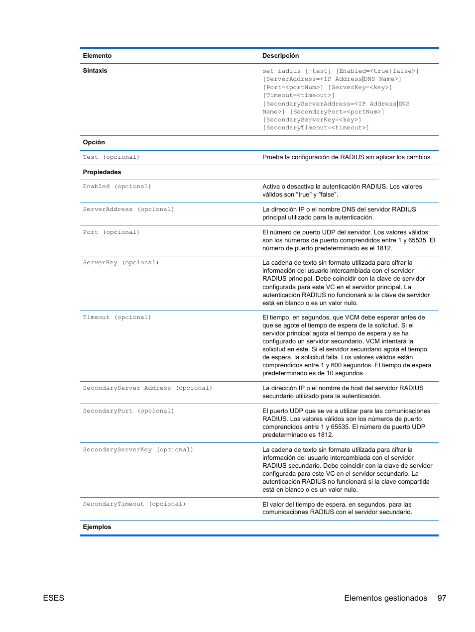 Eses elementos gestionados 97 | HP Módulo Ethernet de conexión virtual HP Flex-10 10Gb para BladeSystem clase-c User Manual | Page 104 / 221