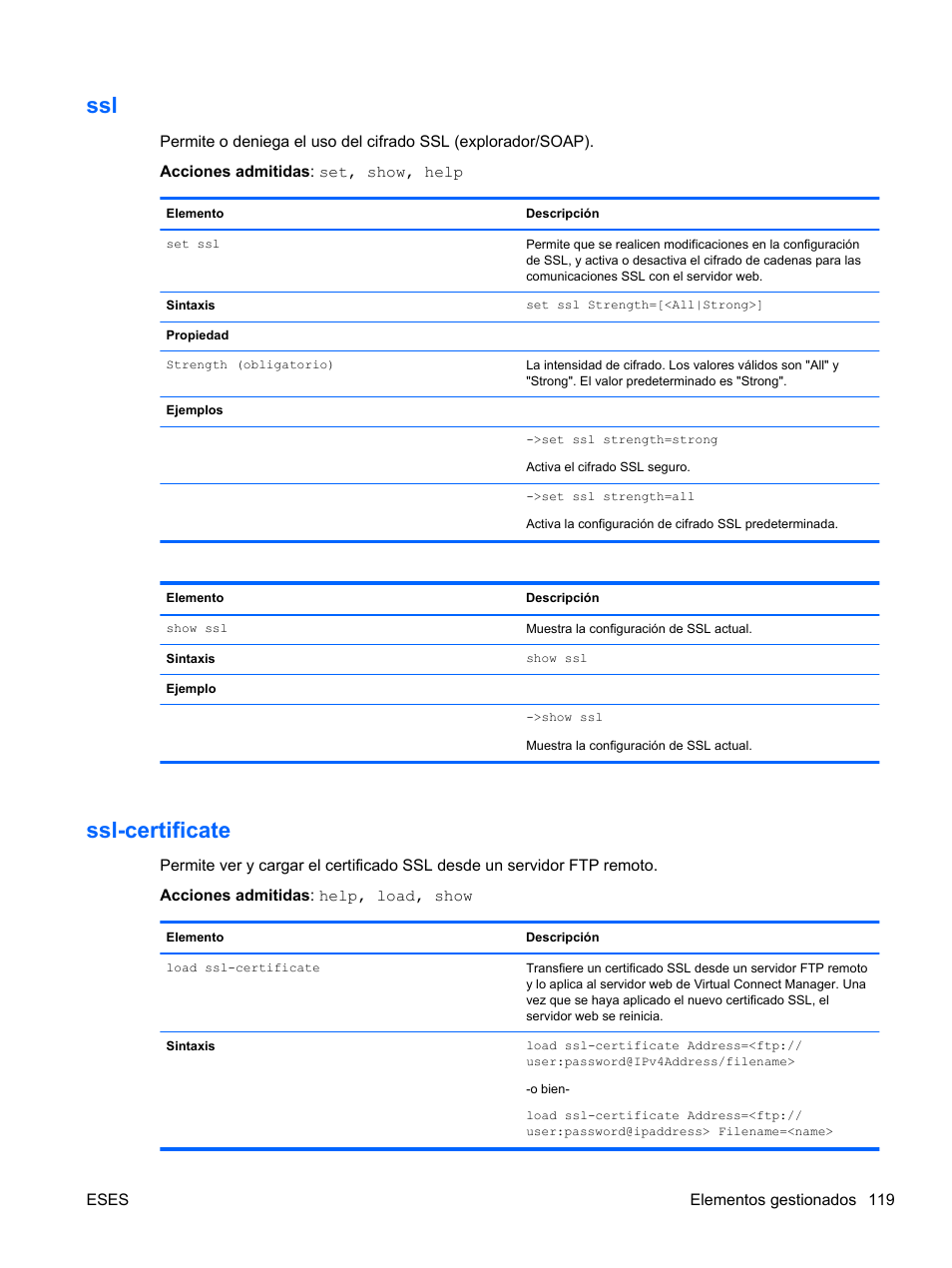 Ssl-certificate, Ssl ssl-certificate | HP Módulo Ethernet de conexión virtual HP Flex-10 10Gb para BladeSystem clase-c User Manual | Page 126 / 221