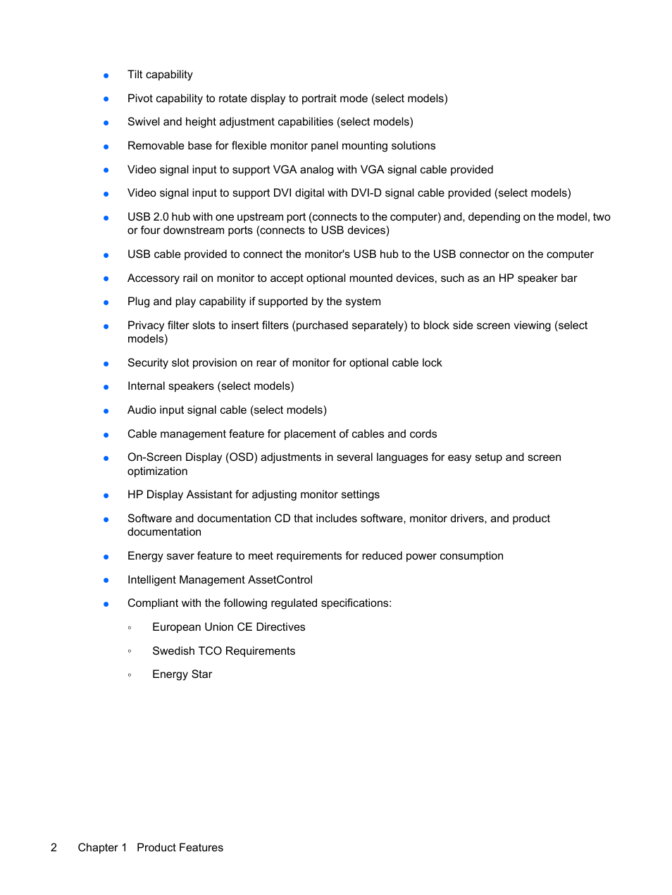 HP L1910 19-inch LCD Monitor User Manual | Page 10 / 67