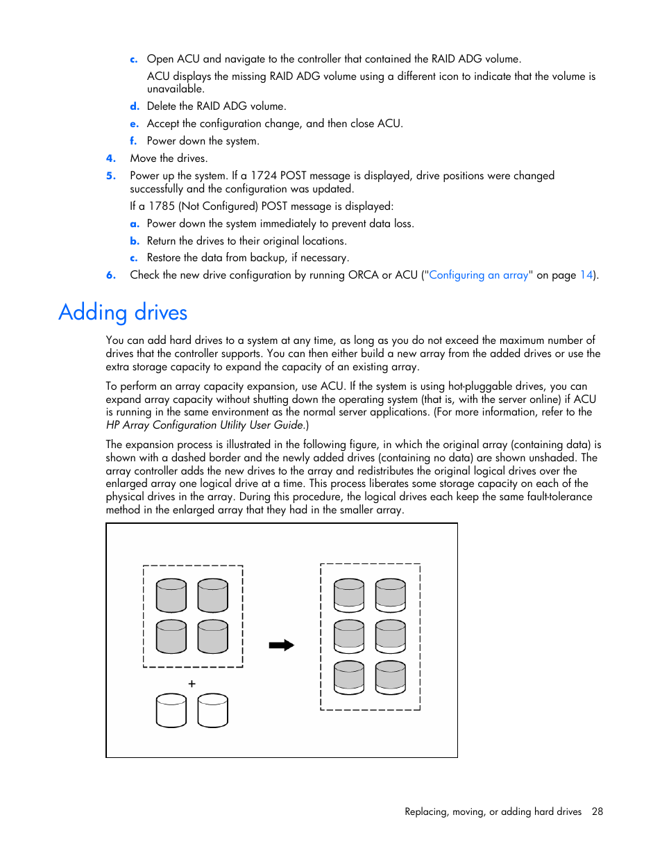 Adding drives | HP Integrity rx4640 Server User Manual | Page 28 / 42