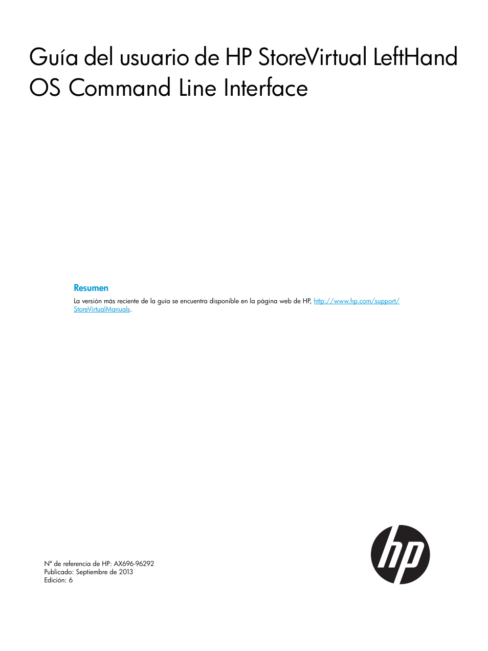 HP Software de dispositivo HP LeftHand P4000 Virtual SAN User Manual | 127 pages