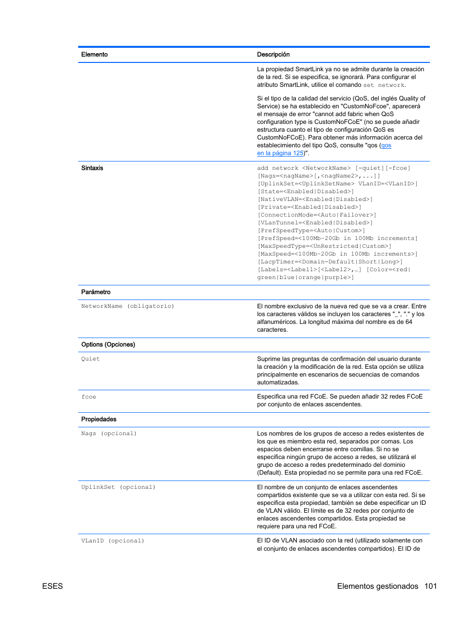 Eses elementos gestionados 101 | HP Módulo de conexión virtual HP Flex-10.10D para sistema Blade clase-c User Manual | Page 108 / 281