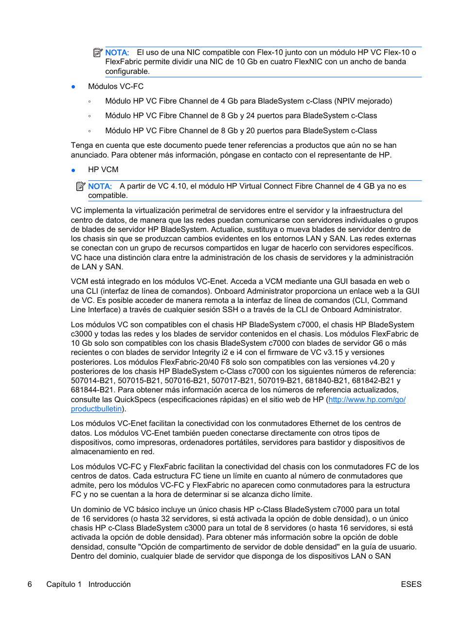 HP Módulo de conexión virtual HP Flex-10.10D para sistema Blade clase-c User Manual | Page 13 / 281