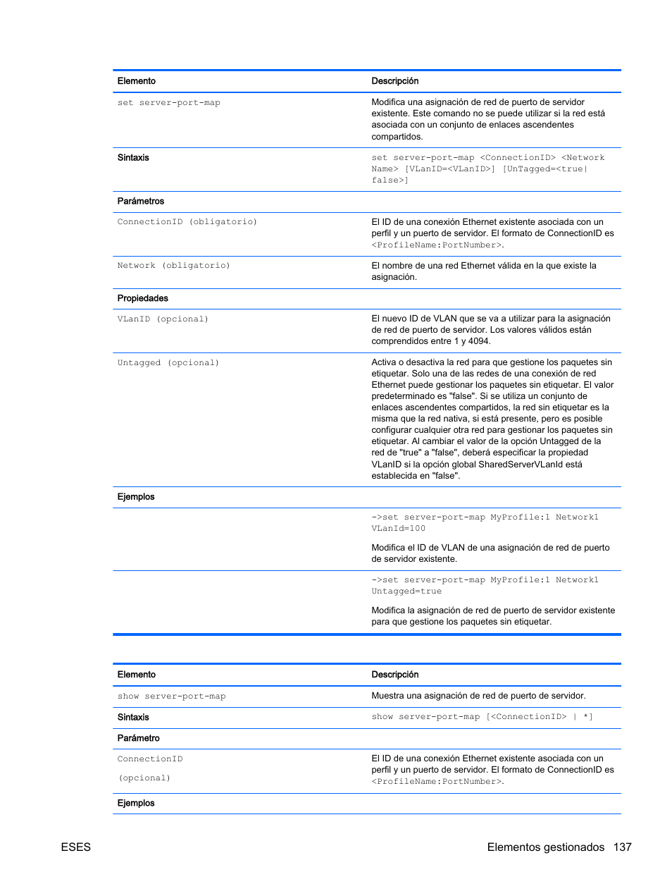 Eses elementos gestionados 137 | HP Módulo de conexión virtual HP Flex-10.10D para sistema Blade clase-c User Manual | Page 144 / 281
