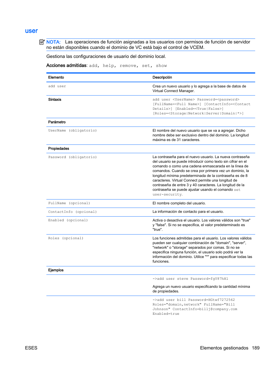 User | HP Módulo de conexión virtual HP Flex-10.10D para sistema Blade clase-c User Manual | Page 196 / 281