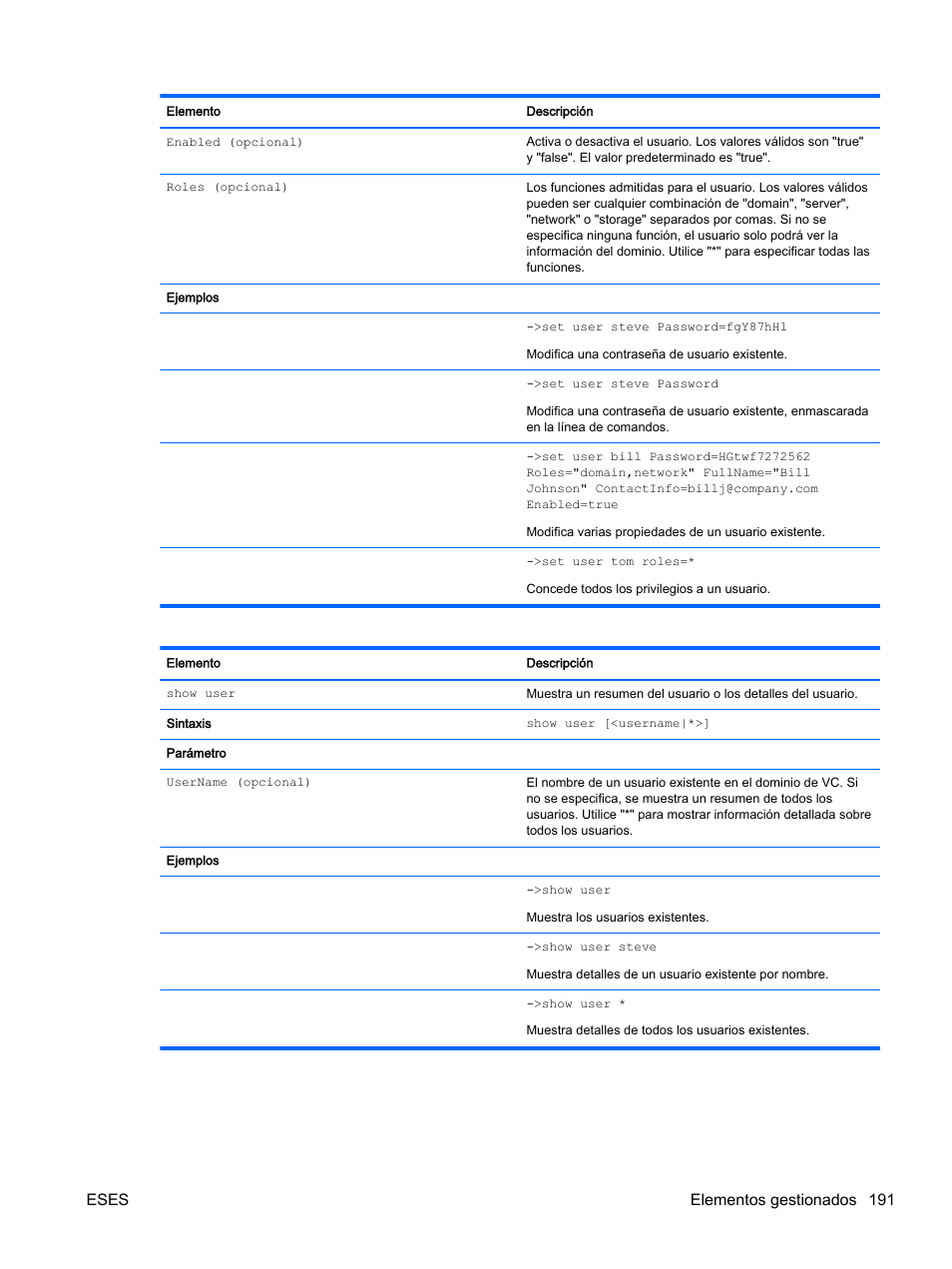 Eses elementos gestionados 191 | HP Módulo de conexión virtual HP Flex-10.10D para sistema Blade clase-c User Manual | Page 198 / 281