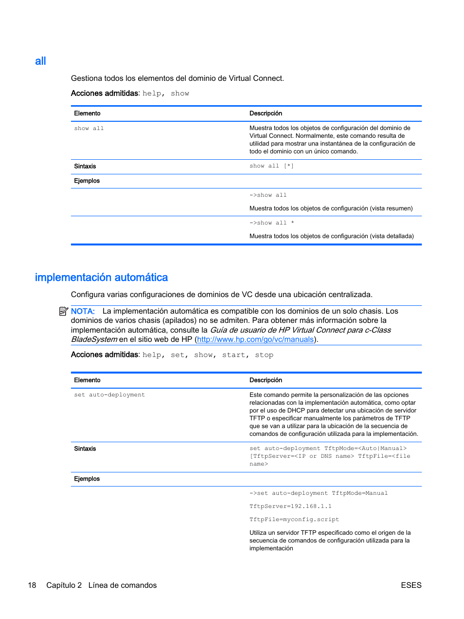 Implementación automática, All implementación automática, Auto-deployment | HP Módulo de conexión virtual HP Flex-10.10D para sistema Blade clase-c User Manual | Page 25 / 281