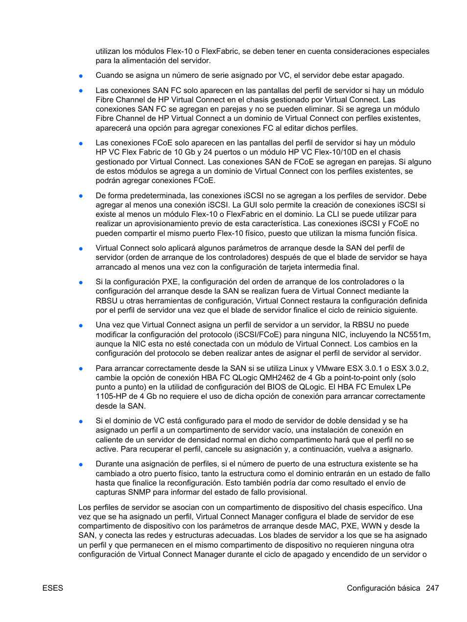 HP Módulo de conexión virtual HP Flex-10.10D para sistema Blade clase-c User Manual | Page 254 / 281