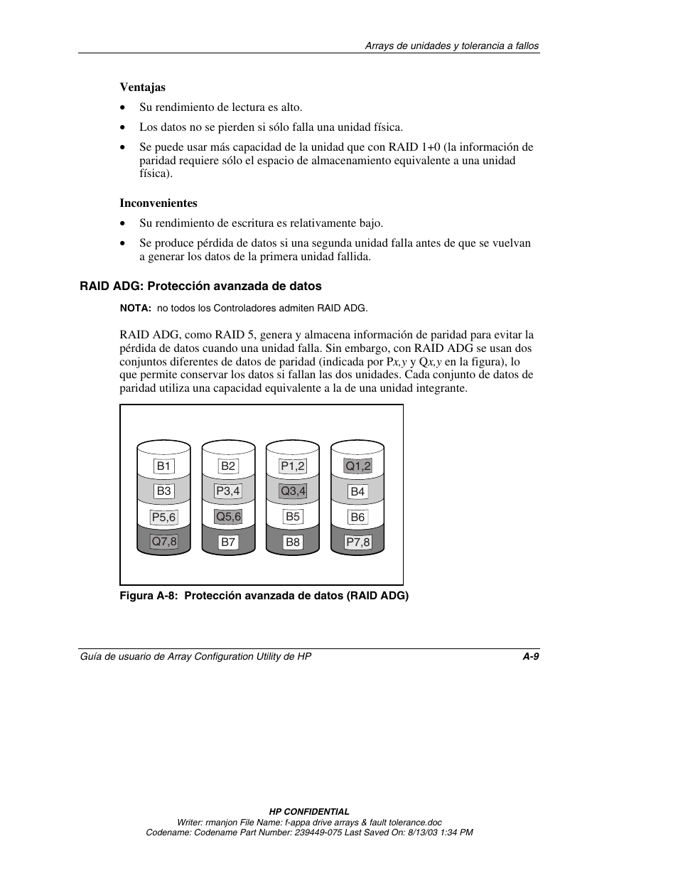 Raid adg: protección avanzada de datos | HP StorageWorks 1000 Modular Smart Array User Manual | Page 71 / 81