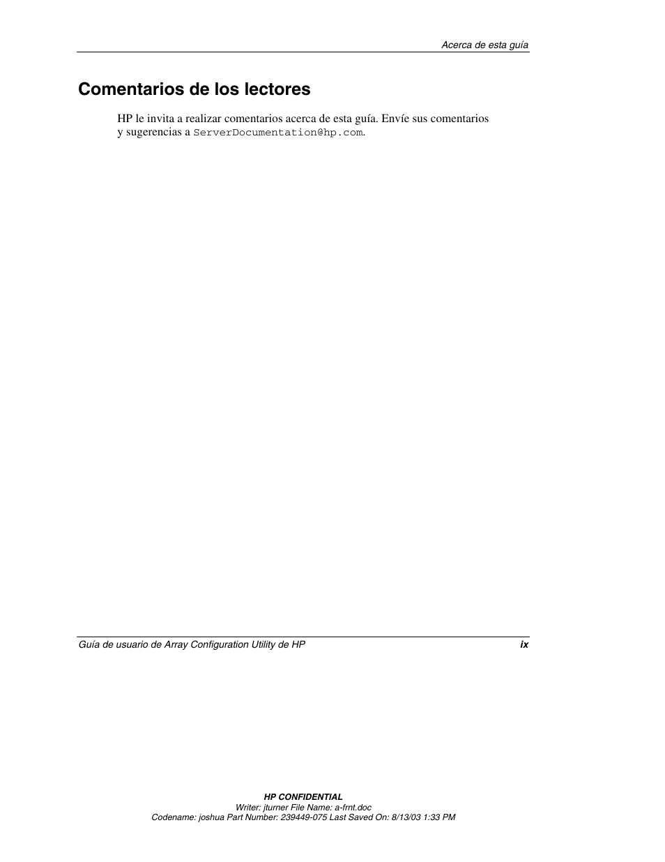 Comentarios de los lectores | HP StorageWorks 1000 Modular Smart Array User Manual | Page 8 / 81