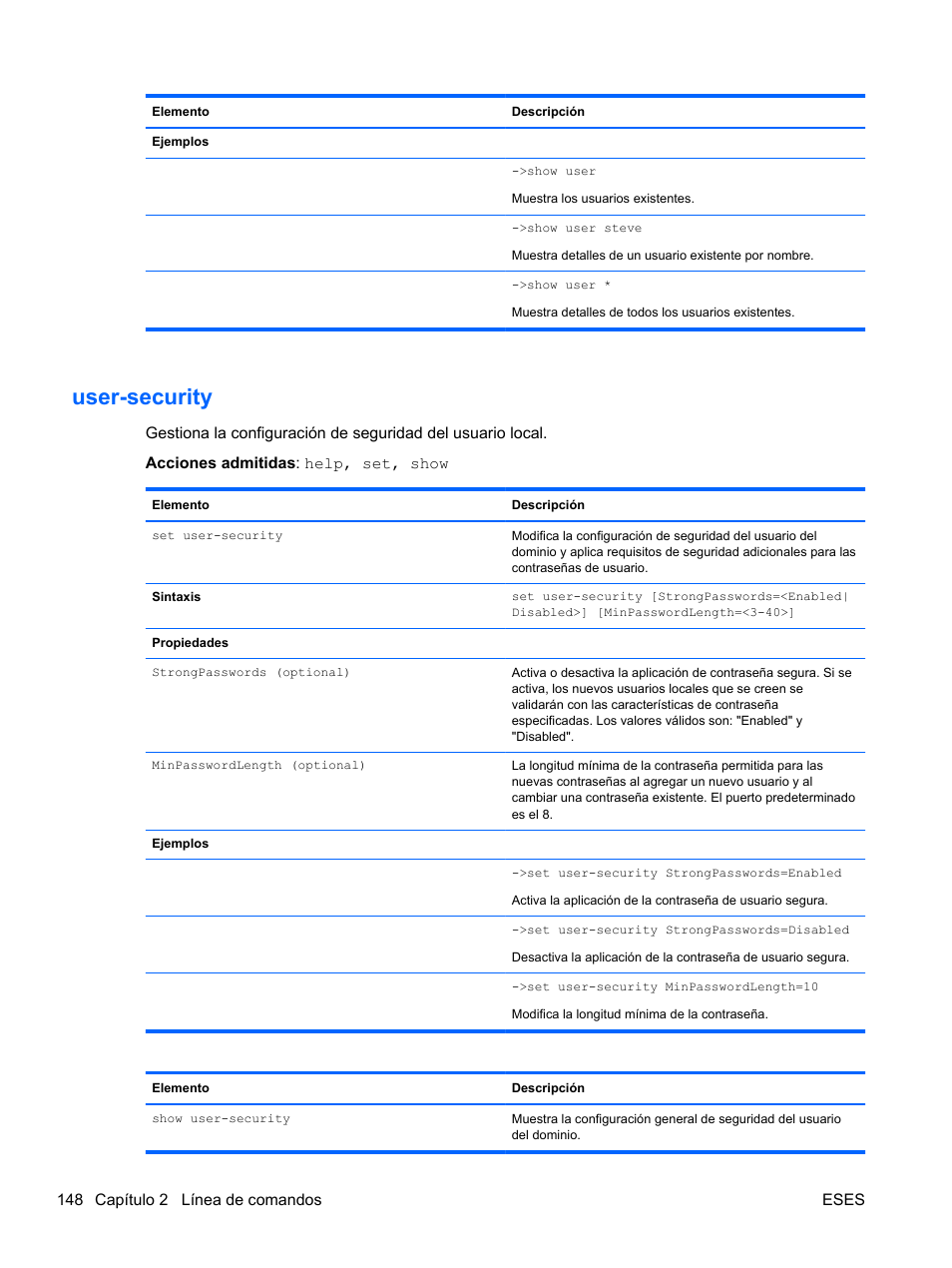 User-security | HP Módulo Fibre Channel de conexión virtual de 4Gb HP para BladeSystem clase C User Manual | Page 155 / 238