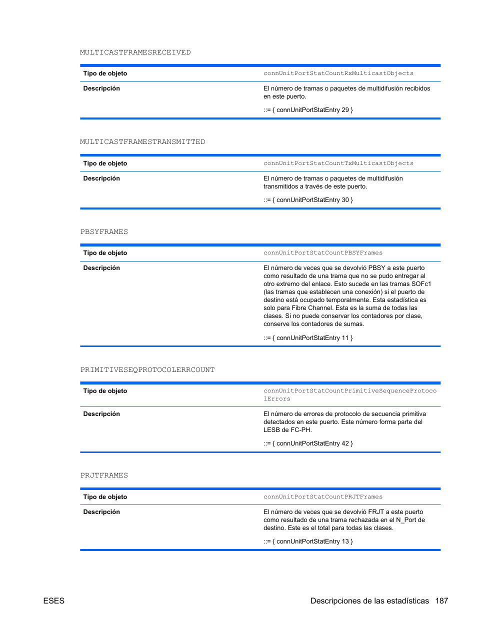 HP Módulo Fibre Channel de conexión virtual de 4Gb HP para BladeSystem clase C User Manual | Page 194 / 238