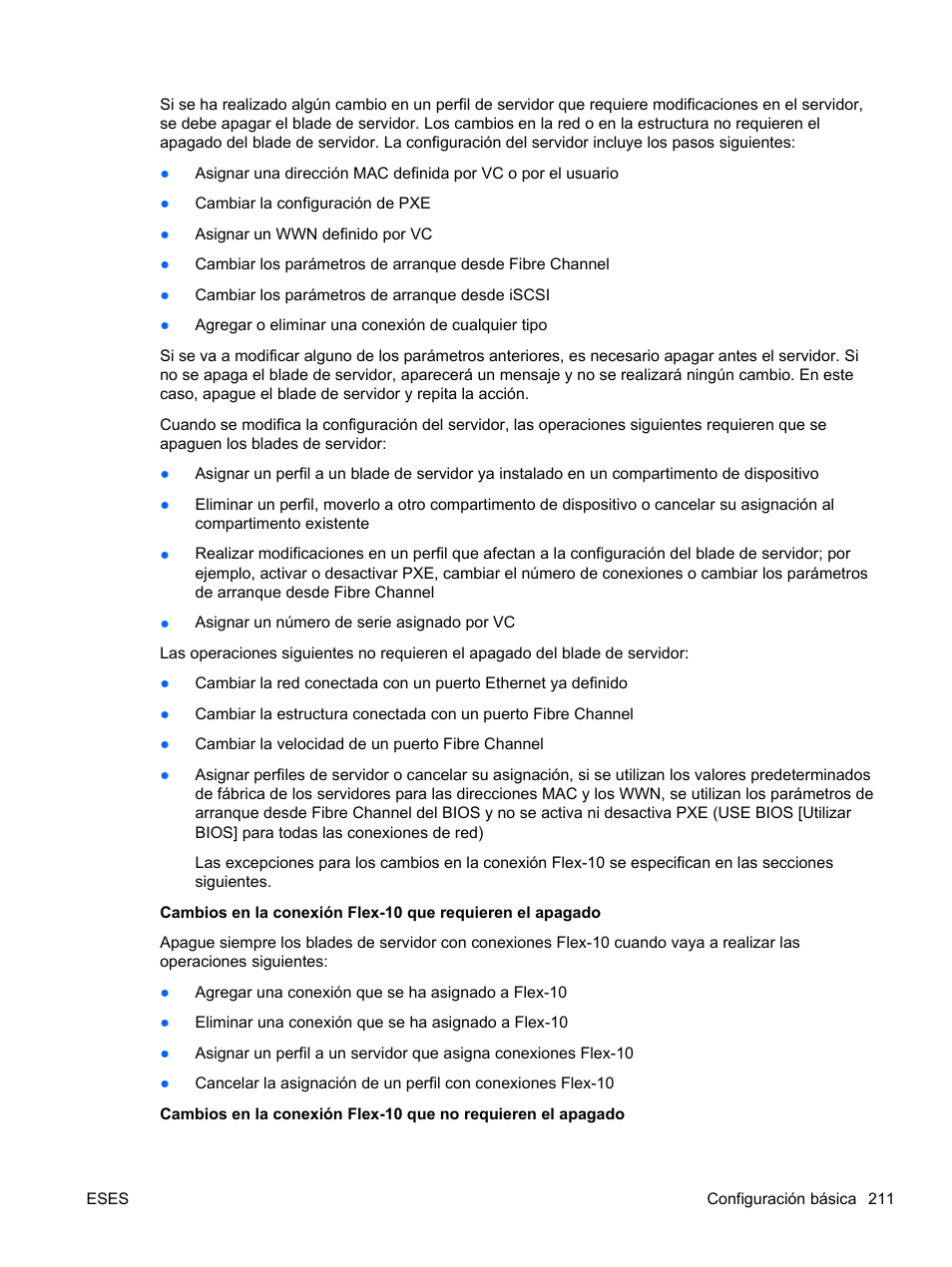HP Módulo Fibre Channel de conexión virtual de 4Gb HP para BladeSystem clase C User Manual | Page 218 / 238