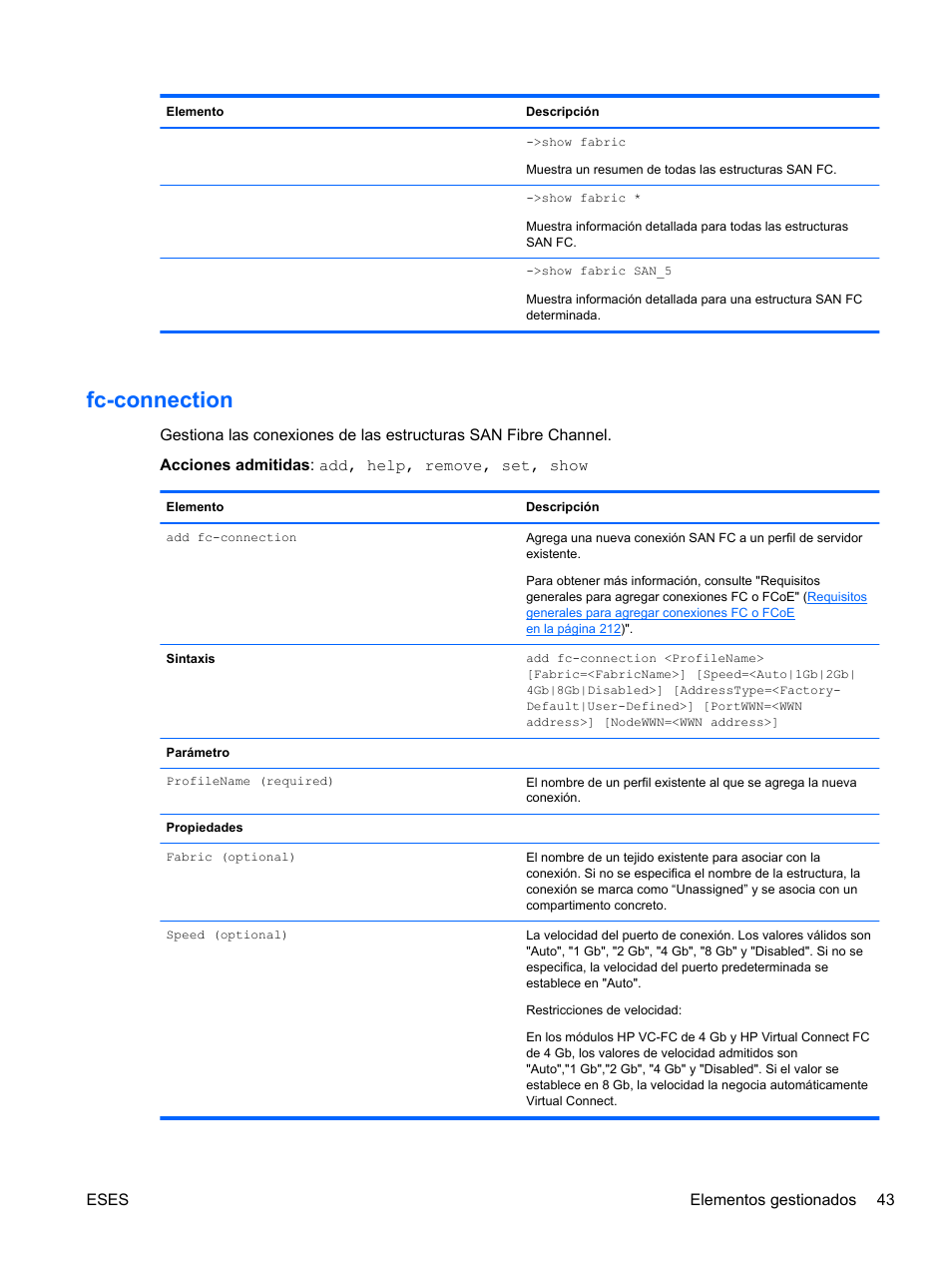 Fc-connection | HP Módulo Fibre Channel de conexión virtual de 4Gb HP para BladeSystem clase C User Manual | Page 50 / 238