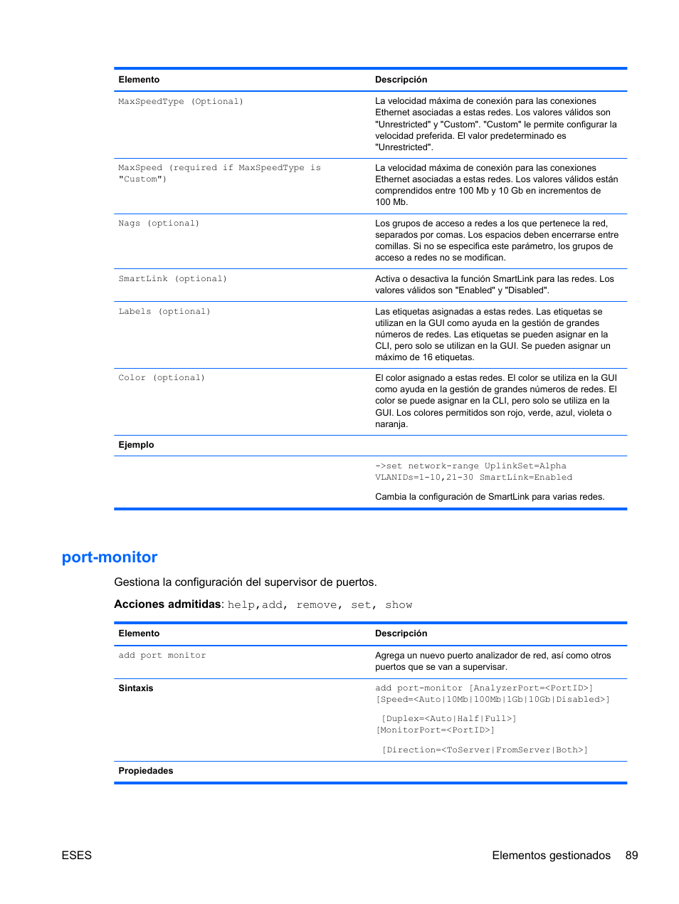 Port-monitor | HP Módulo Fibre Channel de conexión virtual de 4Gb HP para BladeSystem clase C User Manual | Page 96 / 238