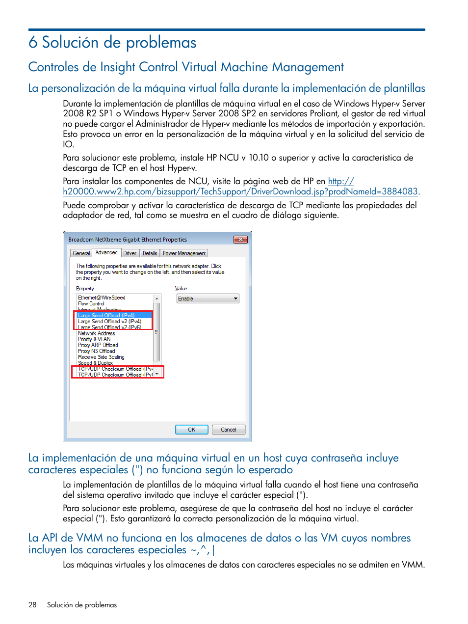 6 solución de problemas | HP Insight Control User Manual | Page 28 / 60