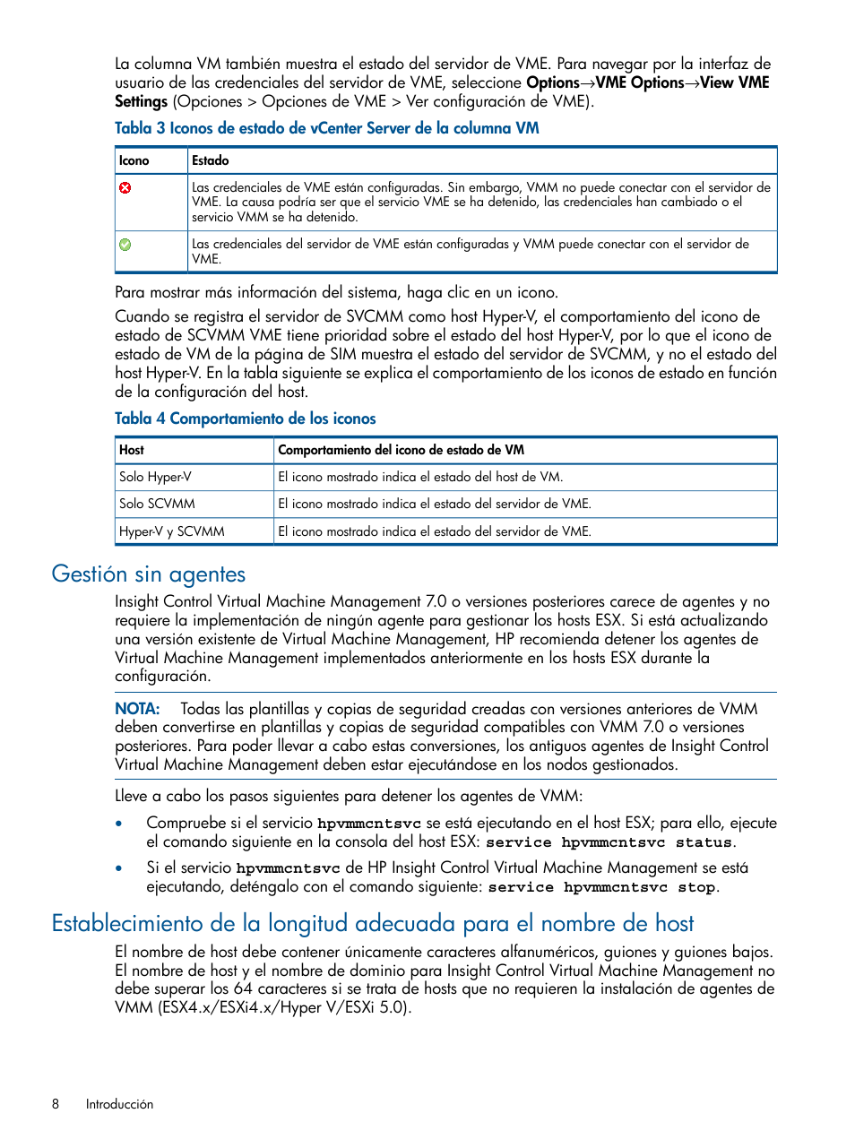 Gestión sin agentes | HP Insight Control User Manual | Page 8 / 60