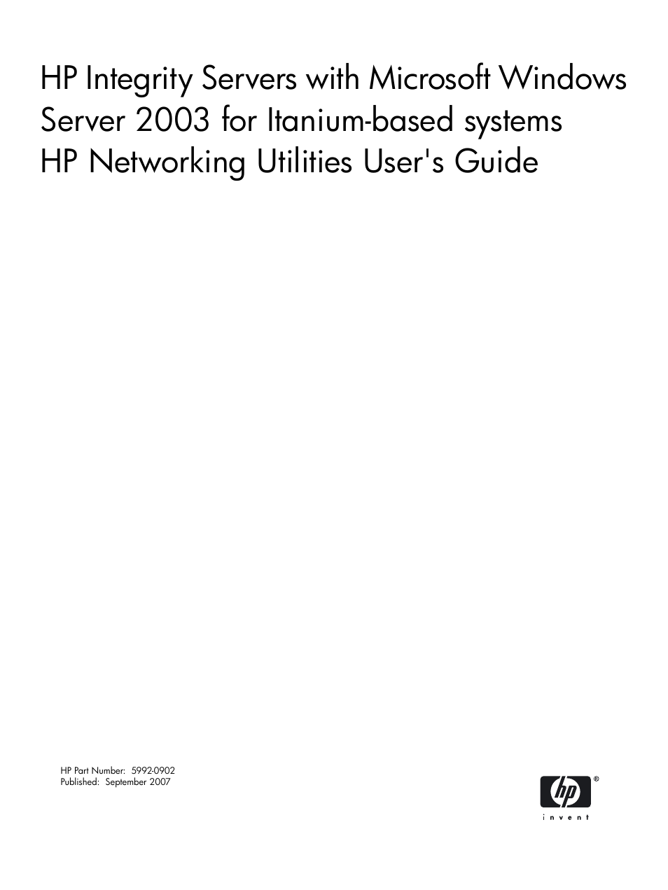 HP Integrity rx4640 Server User Manual | 24 pages