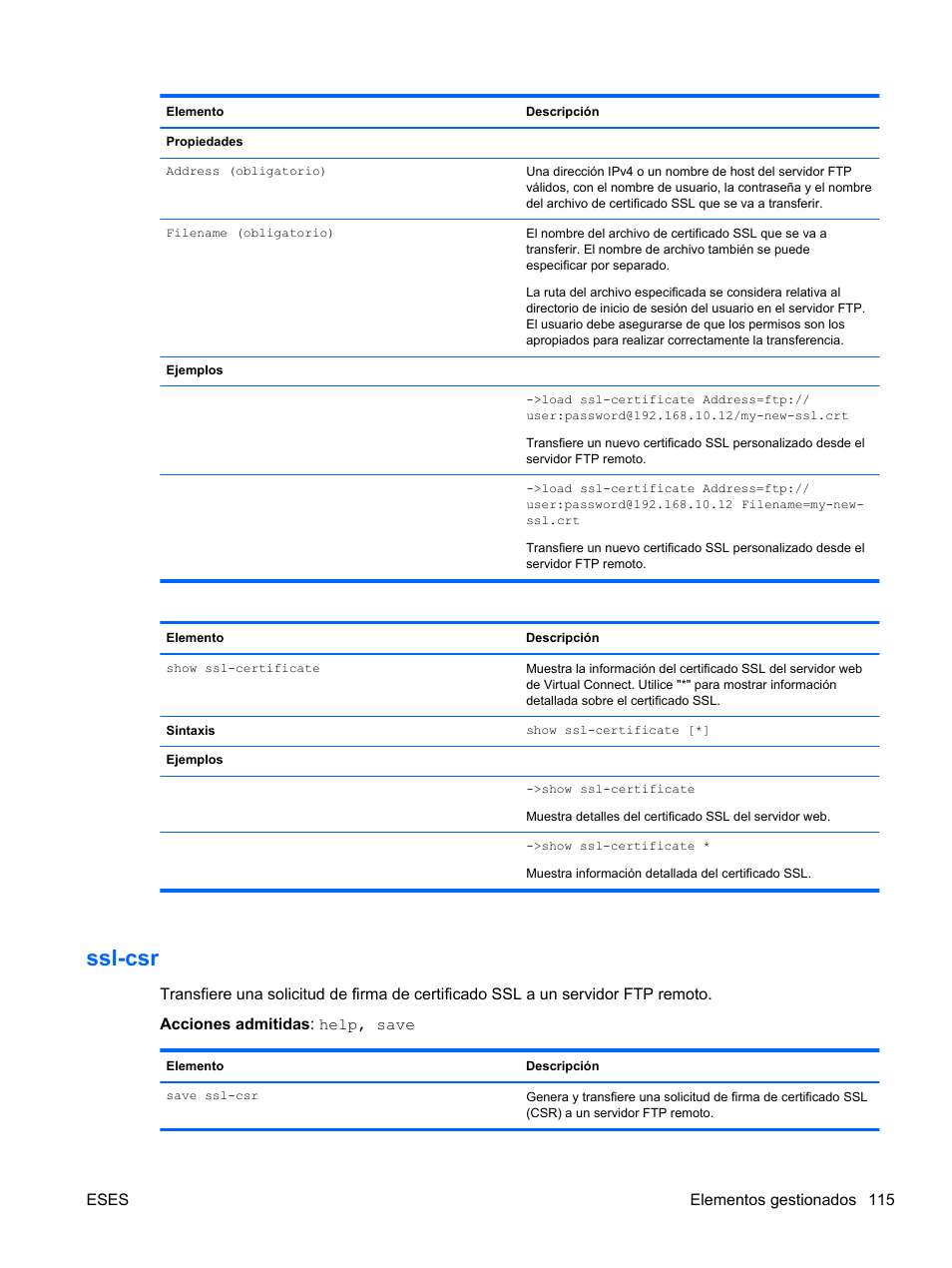 Ssl-csr | HP Módulo Fibre Channel de conexión virtual de 8 GB 20 puertos HP para BladeSystem clase C User Manual | Page 122 / 222
