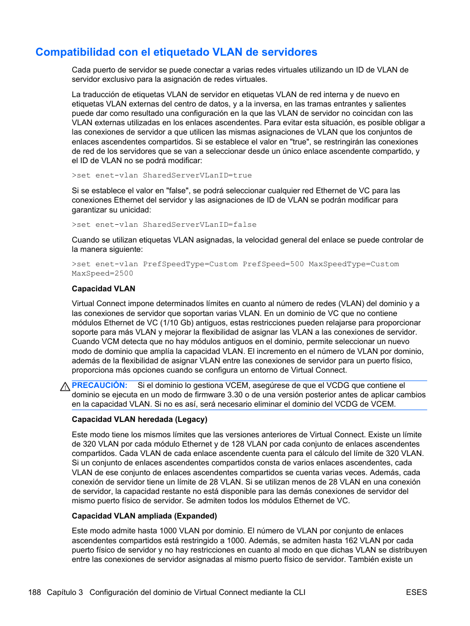 HP Módulo Fibre Channel de conexión virtual de 8 GB 20 puertos HP para BladeSystem clase C User Manual | Page 194 / 222