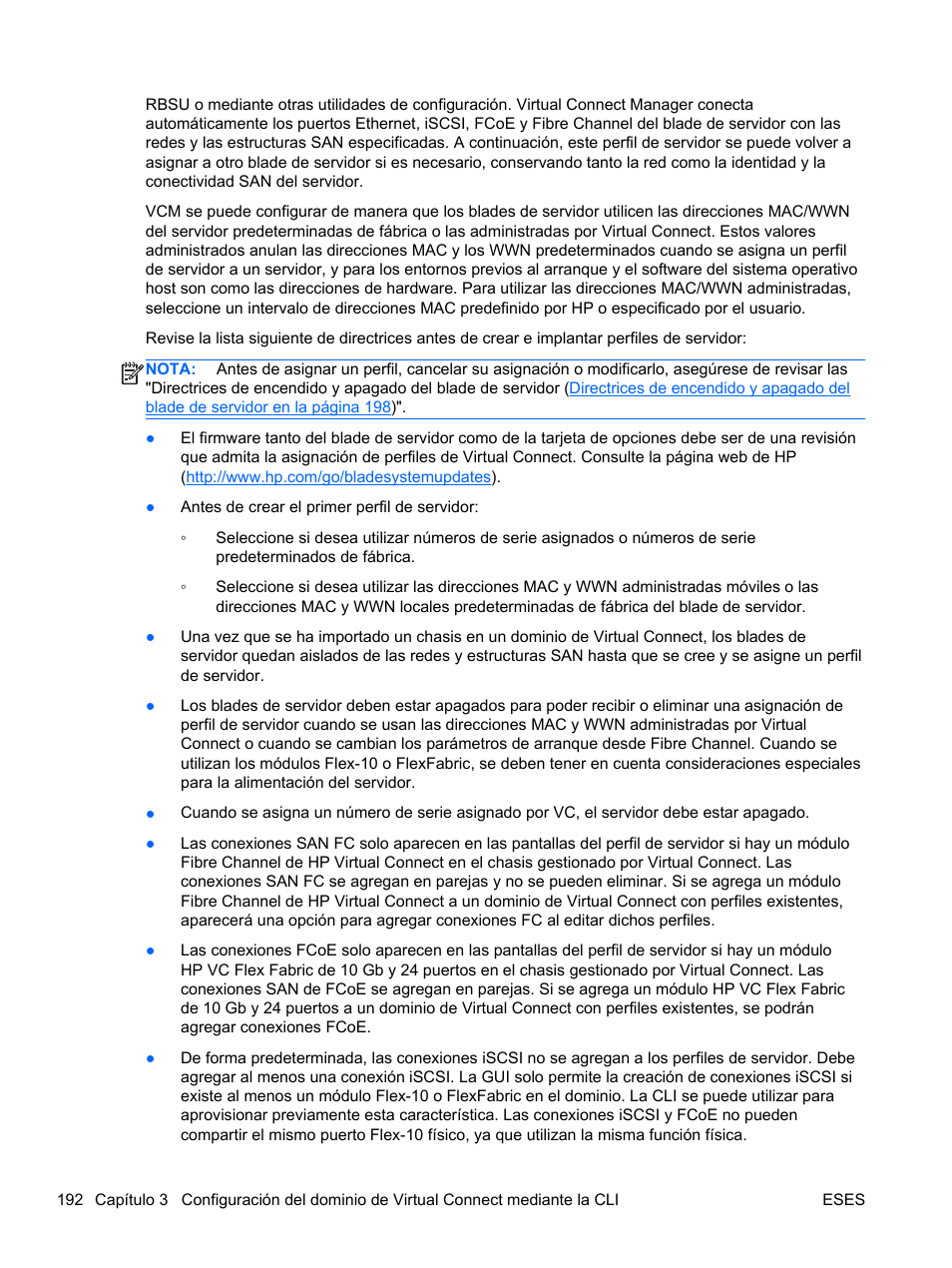HP Módulo Fibre Channel de conexión virtual de 8 GB 20 puertos HP para BladeSystem clase C User Manual | Page 198 / 222