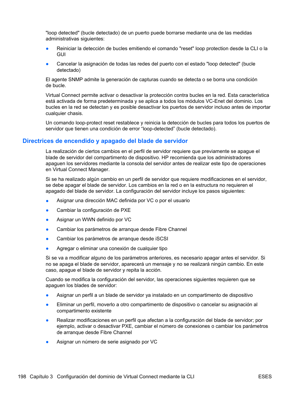 HP Módulo Fibre Channel de conexión virtual de 8 GB 20 puertos HP para BladeSystem clase C User Manual | Page 204 / 222