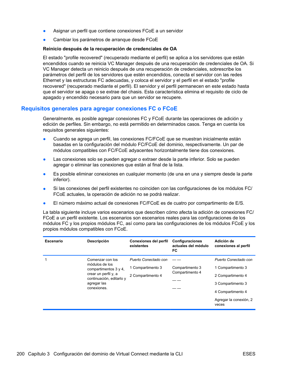 HP Módulo Fibre Channel de conexión virtual de 8 GB 20 puertos HP para BladeSystem clase C User Manual | Page 206 / 222