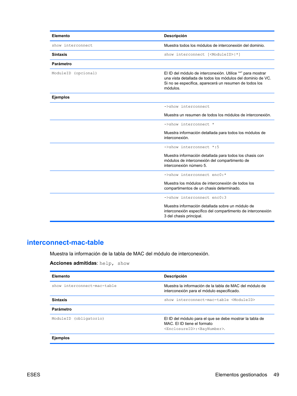 Interconnect-mac-table, Able | HP Módulo Fibre Channel de conexión virtual de 8 GB 20 puertos HP para BladeSystem clase C User Manual | Page 56 / 222