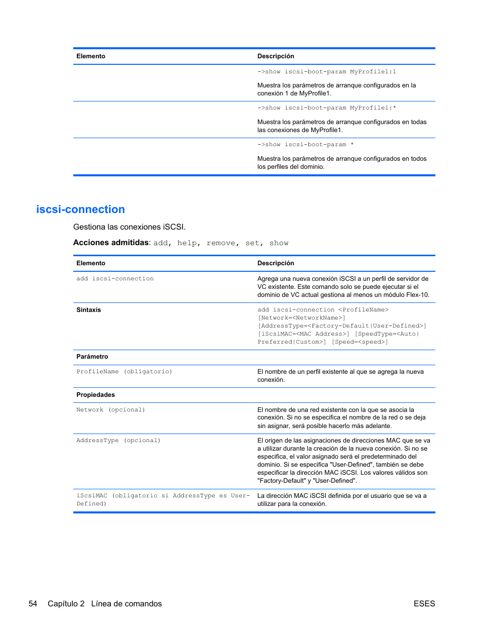 Iscsi-connection, Tion | HP Módulo Fibre Channel de conexión virtual de 8 GB 20 puertos HP para BladeSystem clase C User Manual | Page 61 / 222