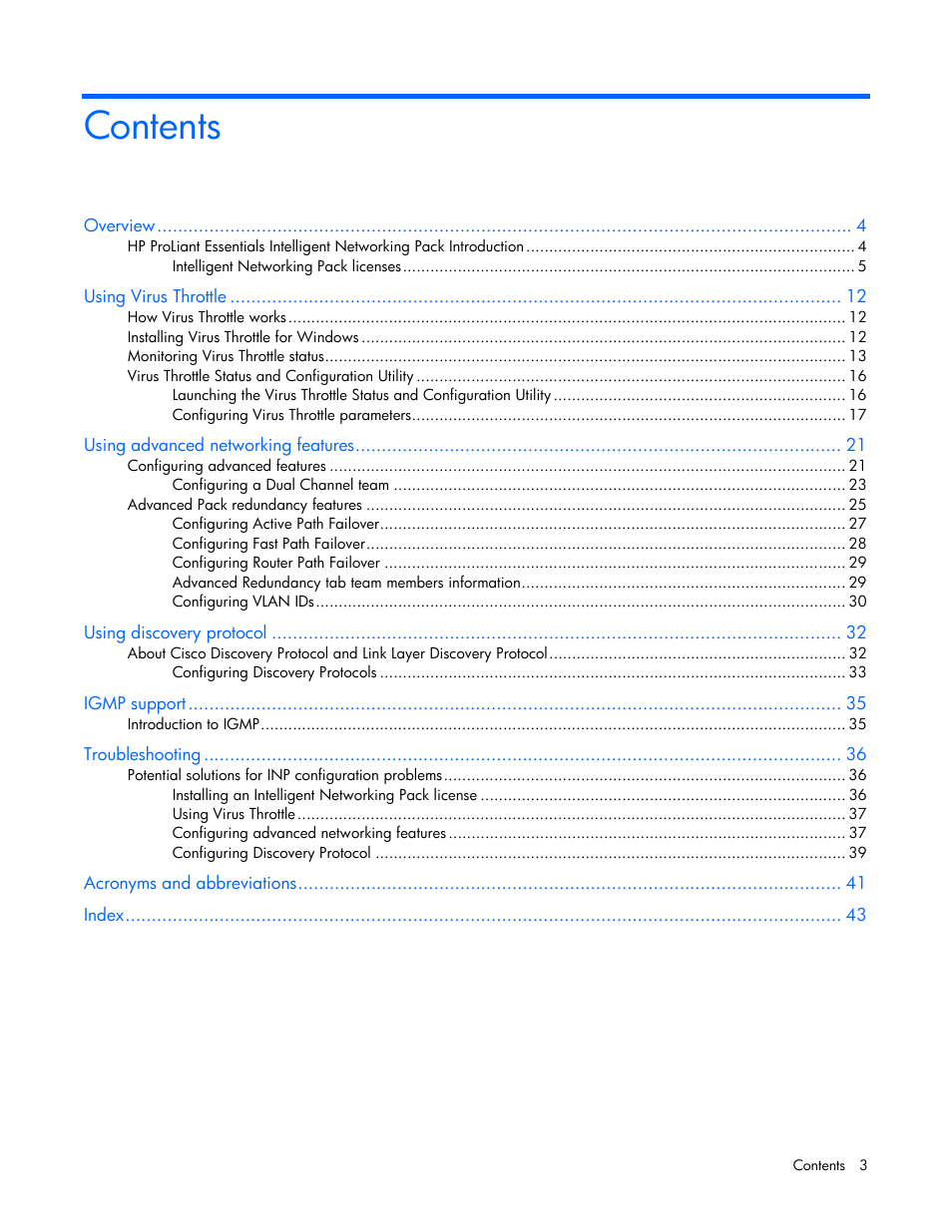 HP ProLiant Essentials Intelligent Networking Pack Windows Edition User Manual | Page 3 / 43