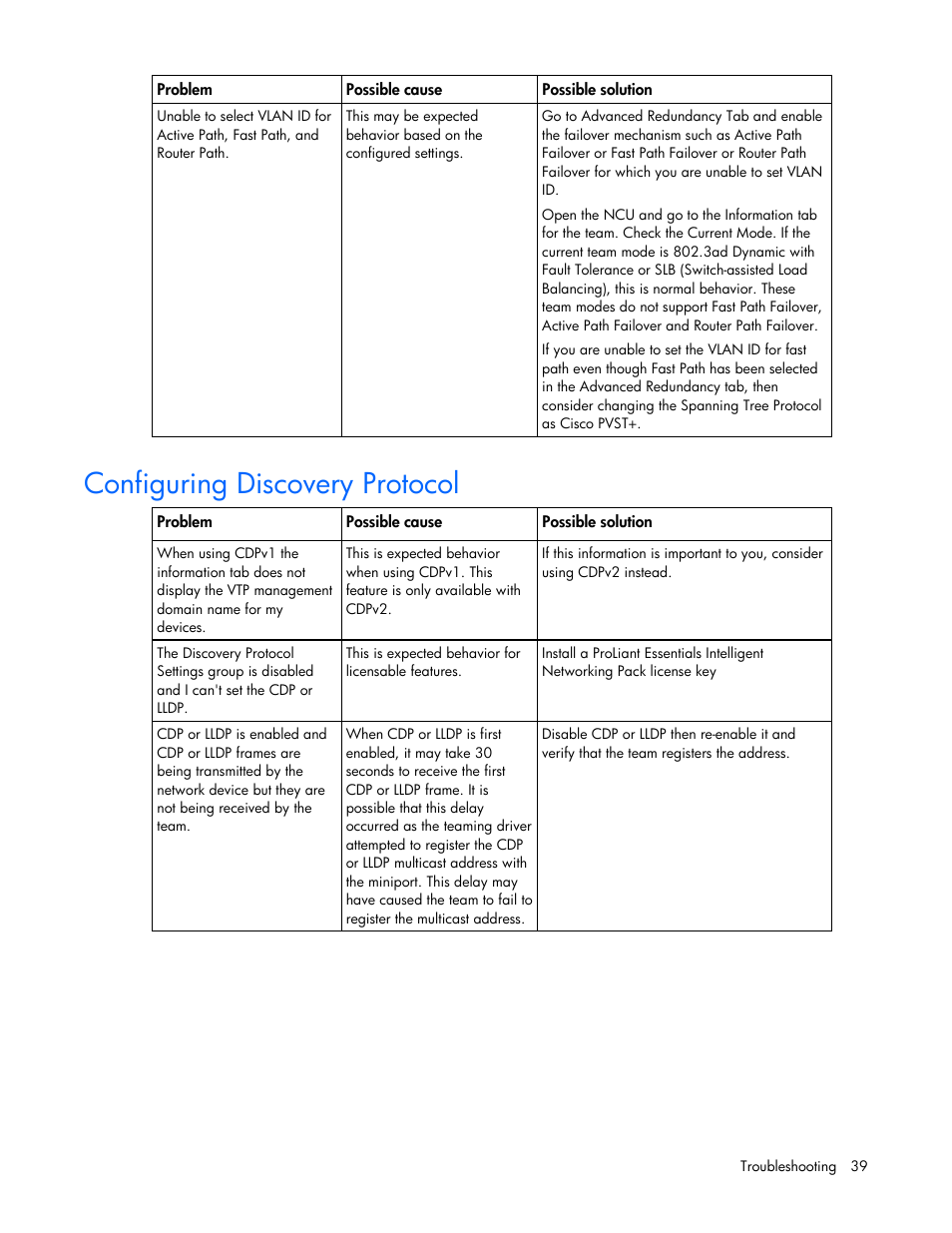 Configuring discovery protocol | HP ProLiant Essentials Intelligent Networking Pack Windows Edition User Manual | Page 39 / 43