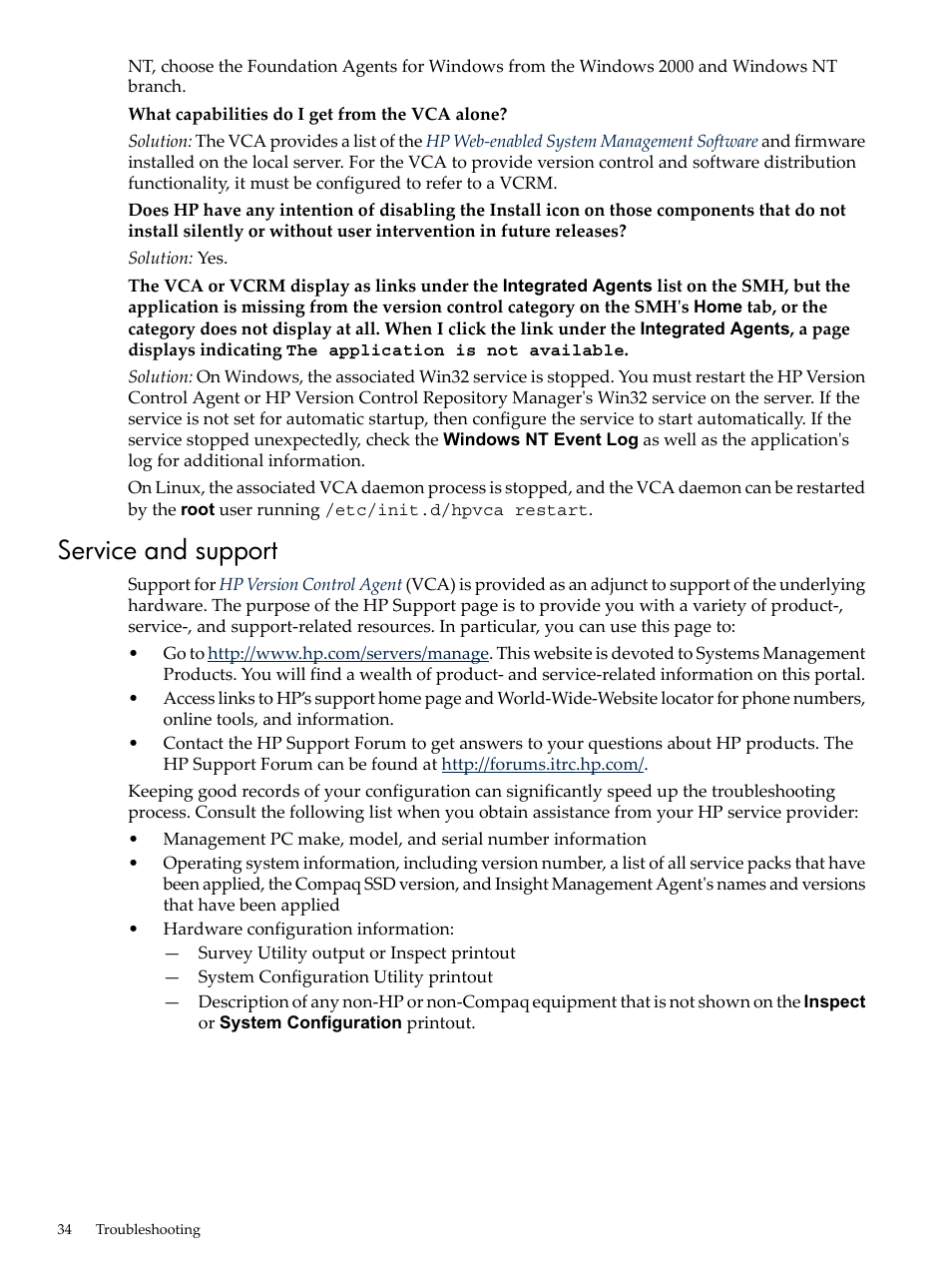 Service and support | HP Integrity rx4640 Server User Manual | Page 34 / 53