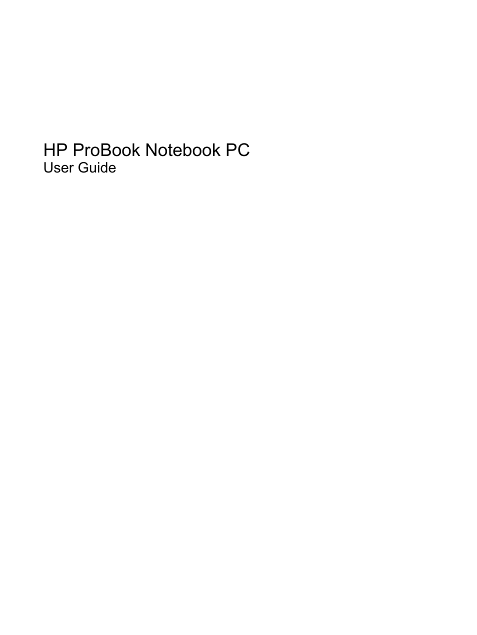 HP ProBook 5320m Notebook PC User Manual | 143 pages