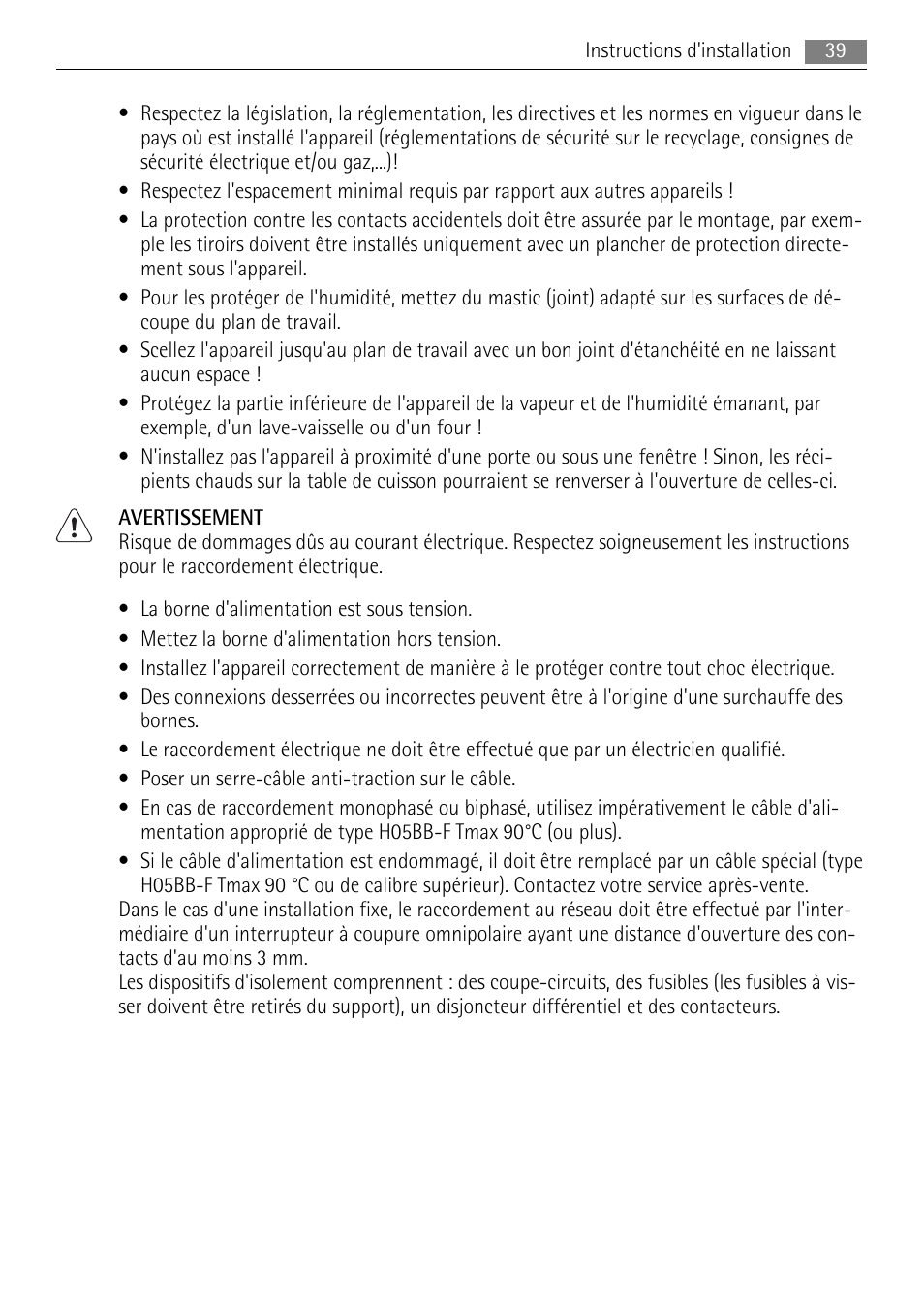 AEG HK764403FB User Manual | Page 39 / 72