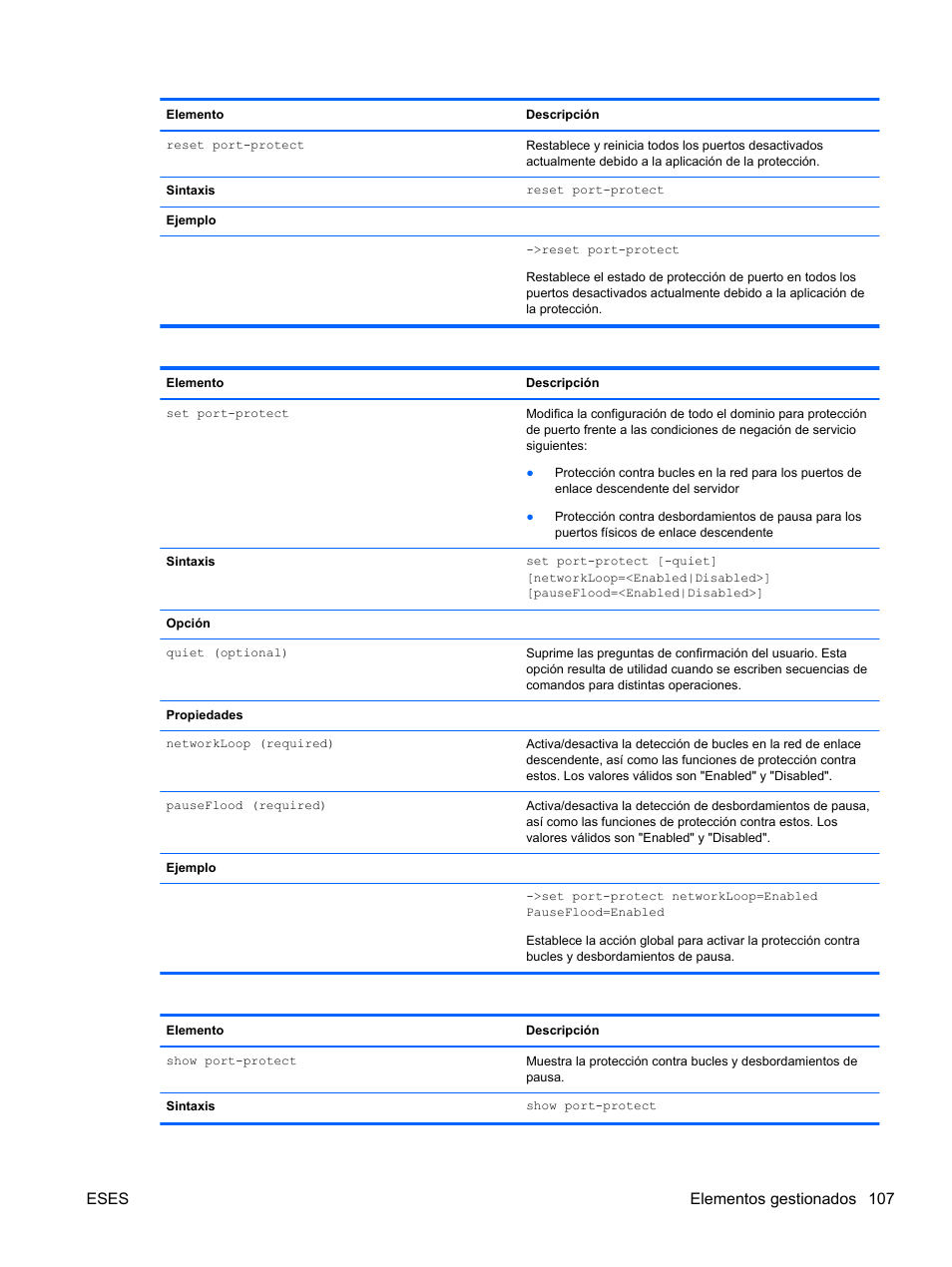 Eses elementos gestionados 107 | HP Módulo de conexión virtual HP FlexFabric de 10 Gb24 puertos para BladeSystem clase-c User Manual | Page 114 / 266