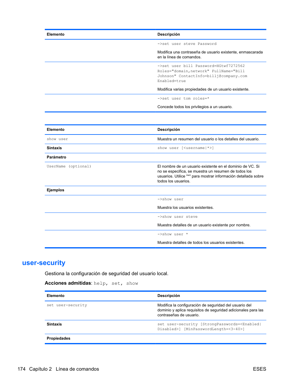 User-security | HP Módulo de conexión virtual HP FlexFabric de 10 Gb24 puertos para BladeSystem clase-c User Manual | Page 181 / 266