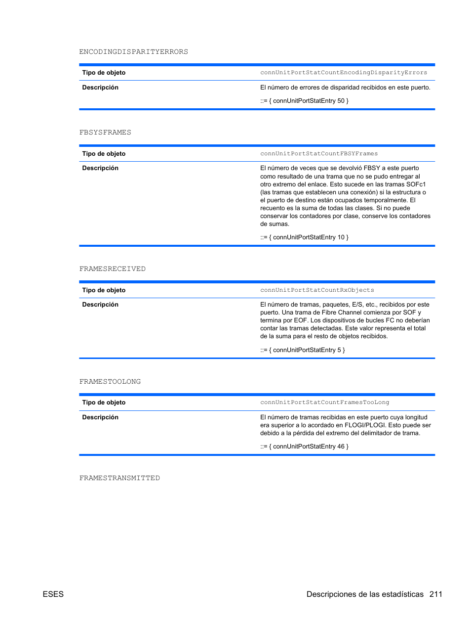 HP Módulo de conexión virtual HP FlexFabric de 10 Gb24 puertos para BladeSystem clase-c User Manual | Page 218 / 266
