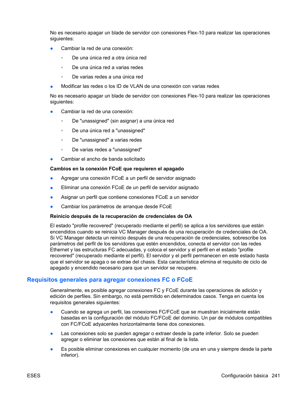 HP Módulo de conexión virtual HP FlexFabric de 10 Gb24 puertos para BladeSystem clase-c User Manual | Page 248 / 266