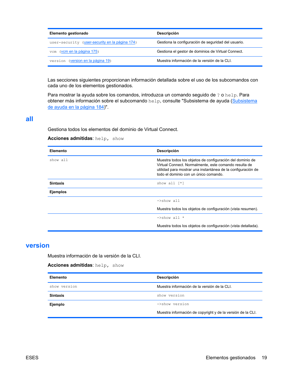 Version, All version | HP Módulo de conexión virtual HP FlexFabric de 10 Gb24 puertos para BladeSystem clase-c User Manual | Page 26 / 266